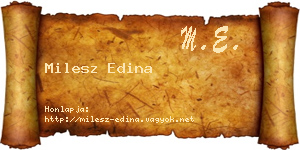 Milesz Edina névjegykártya